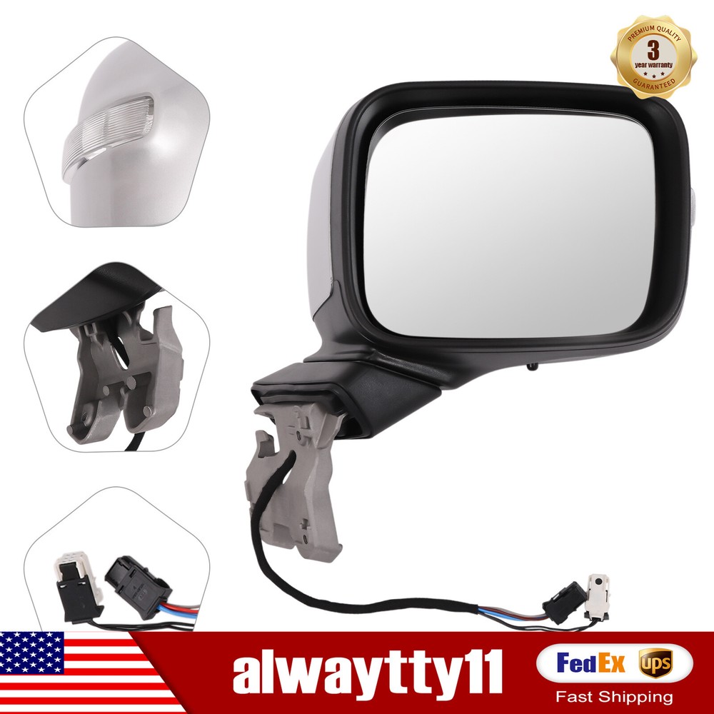 Silver Mirror Passenger Right Side for 2015 2016-2021 Jeep Renegade Adjustable