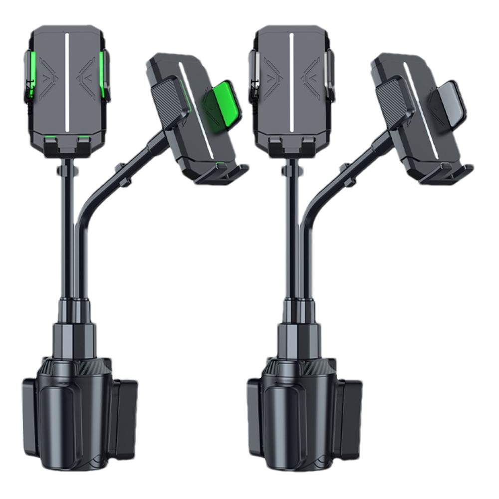Universal Car Mount Adjustable Double Gooseneck Cup Holder Cradle for Cell Phone