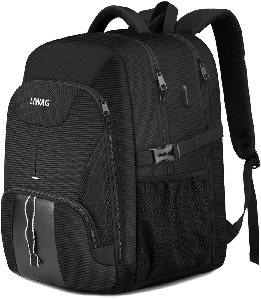 Extra Large 50L Water Resistant Backpack for Men with 17.3 Inch Laptop Compartment