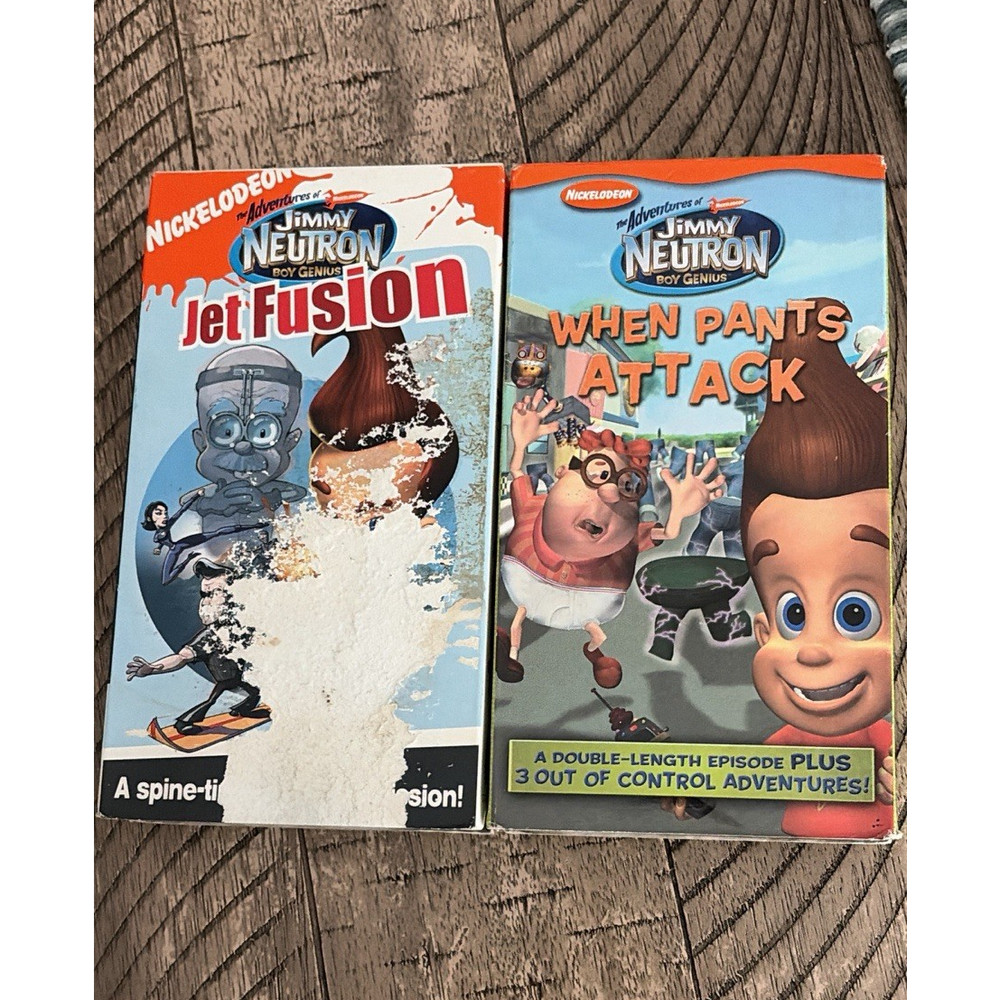 Nickelodeon Jimmy Neutron Adventures of Jimmy Neutron Boy Genius VHS set