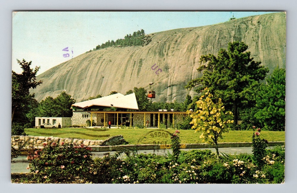 Stone Mountain GA-Georgia Stone Mountain Post Skylift Station Vintage Postcard