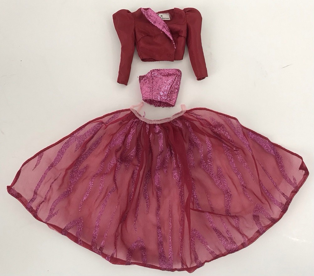 Vintage Barbie Spectacular Fashions 1984 Mix n' Match Red & Pink 3 Pieces #9146