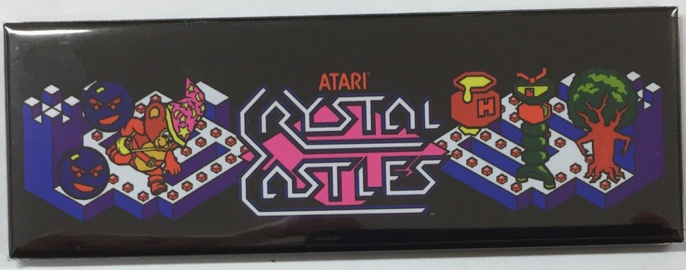 Crystal Castles Arcade Game Marquee Fridge Magnet