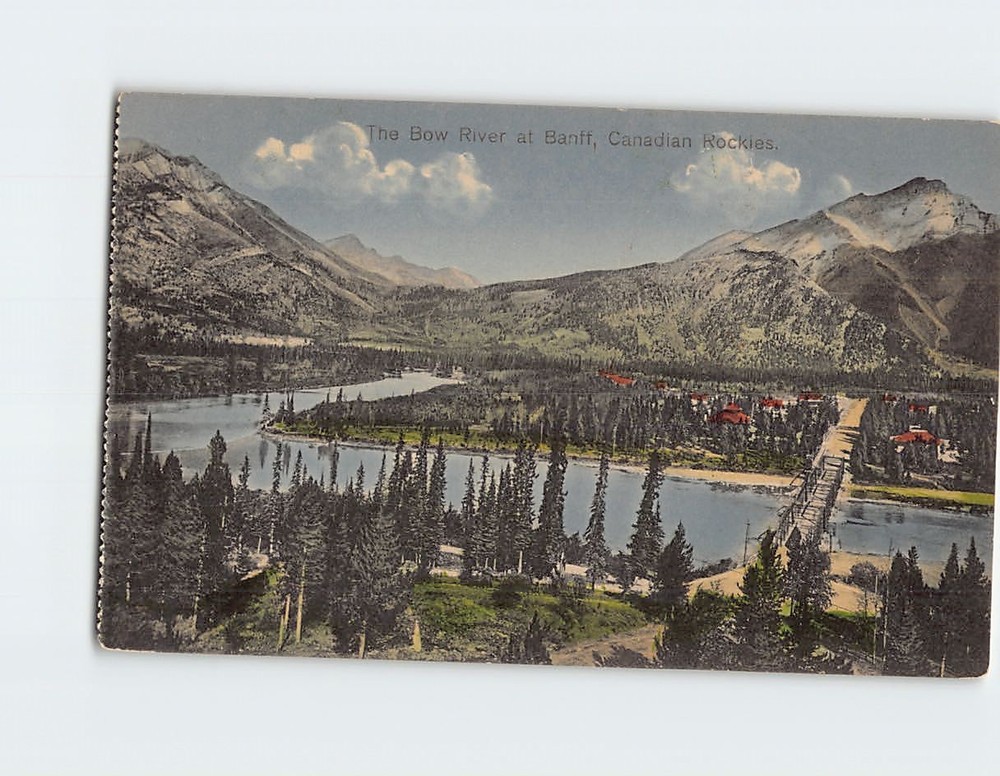 Postcard Bow River Banff Alberta Canada