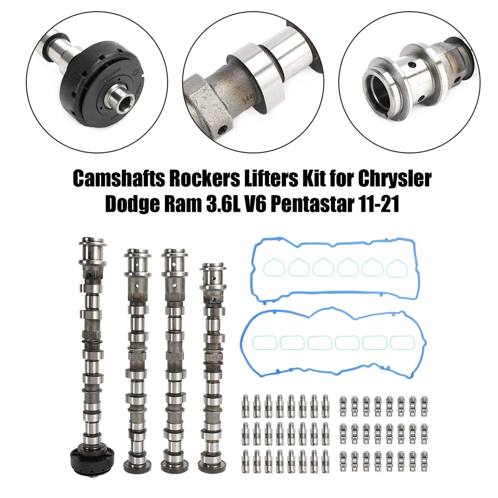 Camshafts Rockers Lifters Kit for Chrysler Dodge Ram 3.6L V6 Pentastar 2011-2021
