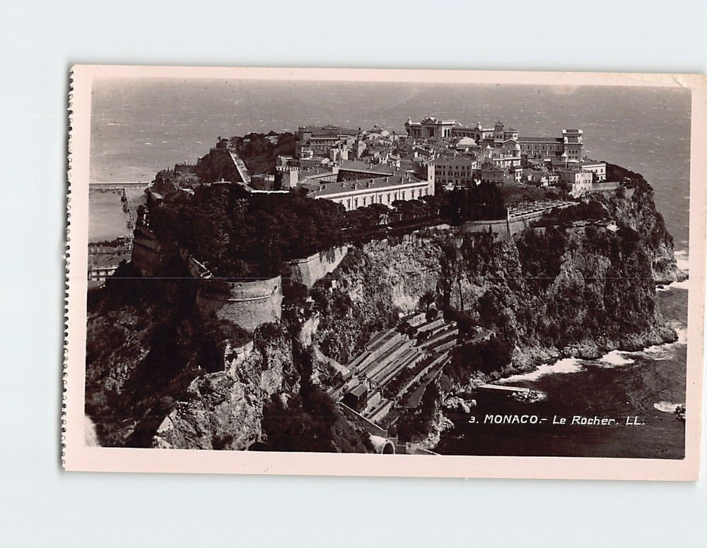 Postcard Aerial View Le Rocher Monaco