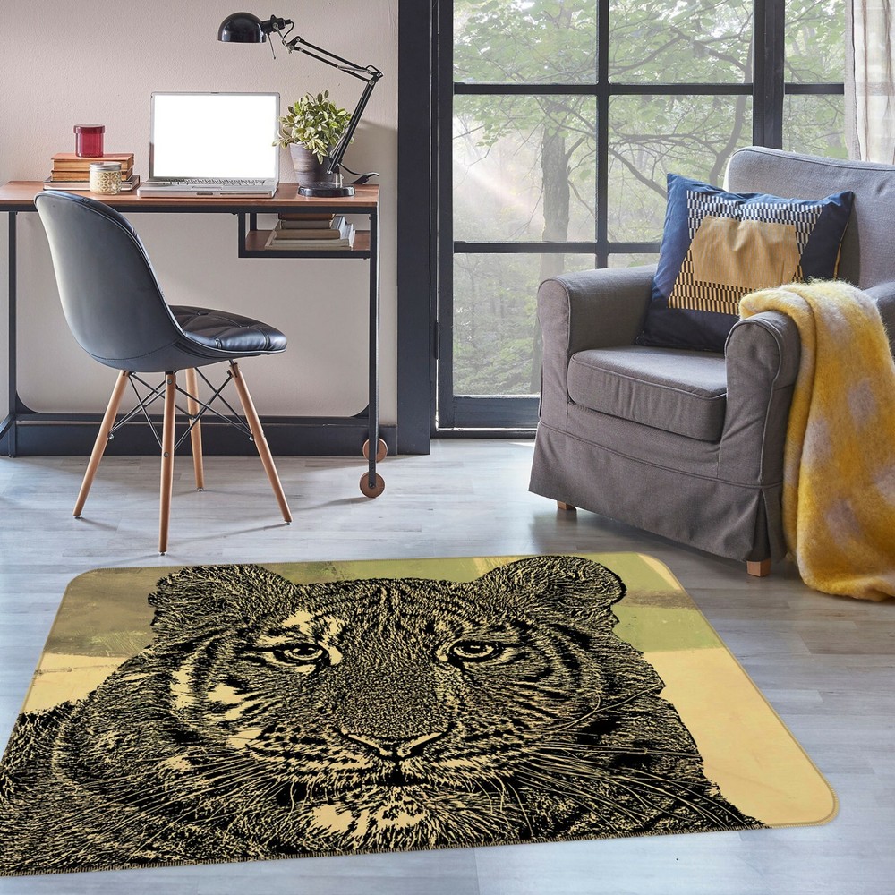 3D Hand Painted Tiger NAO4780 Game Rug Mat Elegant Photo Carpet Mat Fay