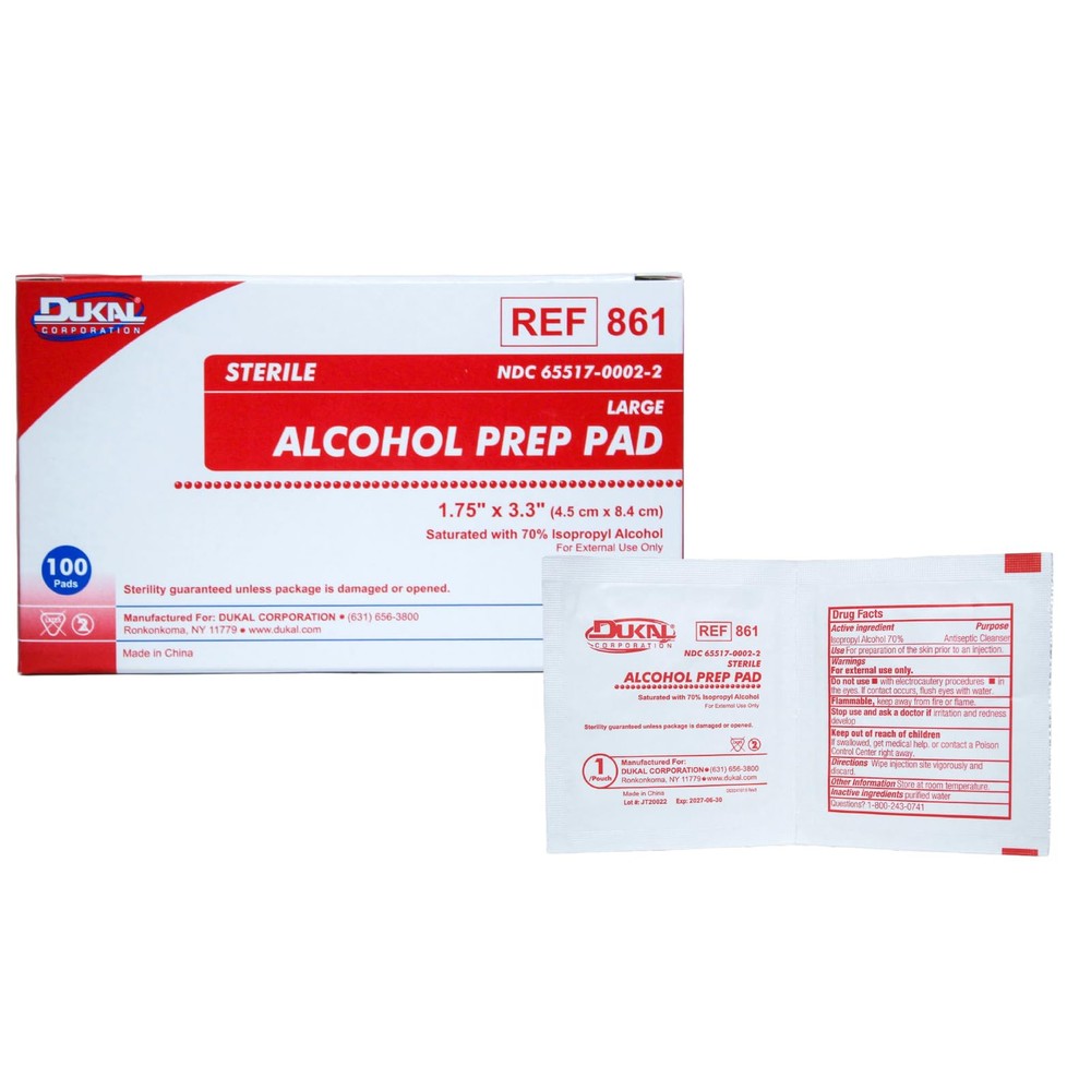 Alcohol Prep Pads - Individually Wrapped Sterile Wipes | 70% Isopropyl Alcoho...
