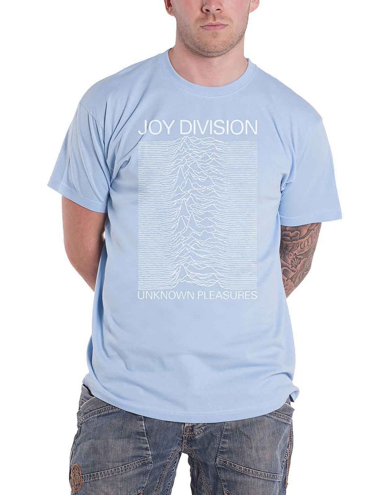 Joy Division Unknown Pleasures Official T-Shirt Mens Blue White Logo