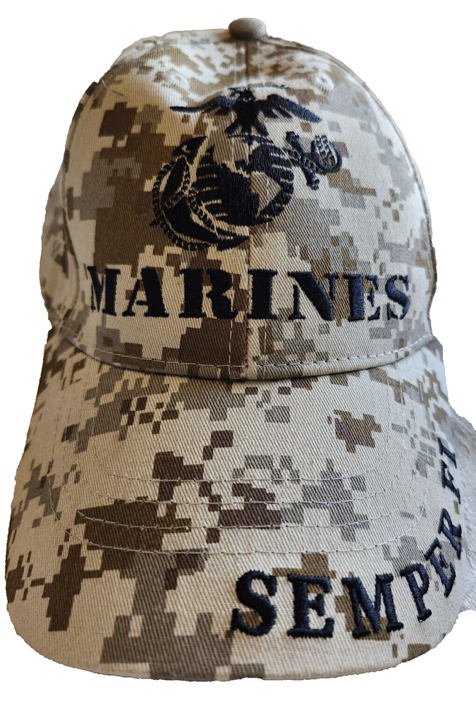 U.S Marine Corps Semper FI Hat Digital Desert Camouflage USMC Licensed ball Cap
