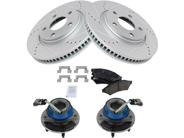 Front Brake Pad and Rotor and Wheel Hub Kit fits Pontiac Montana 2005 SV6 34QGHC