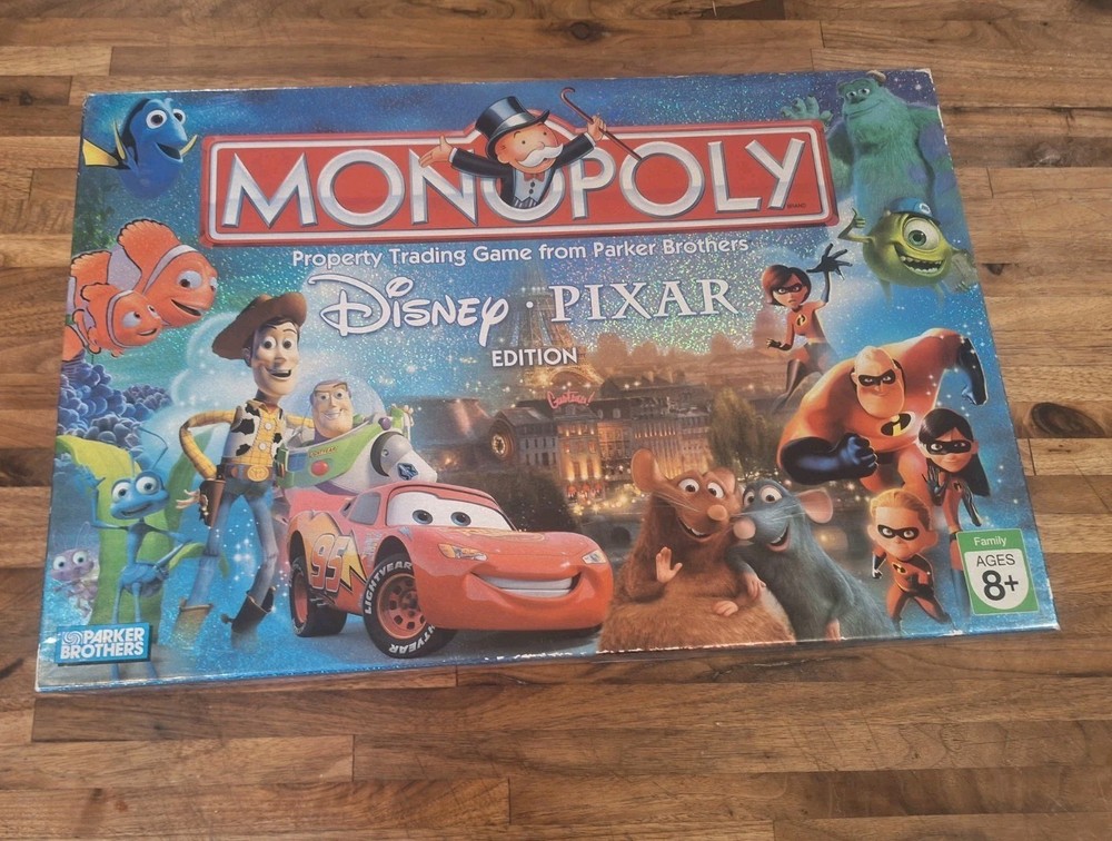 Disney PIXAR Monopoly 2007 Edition Board Game (100% COMPLETE)
