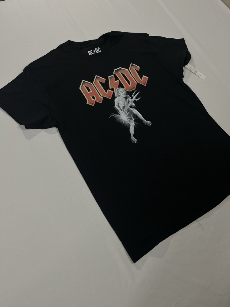 AC/DC Black Heavy Metal Band Tour Tee Medium NWT-image