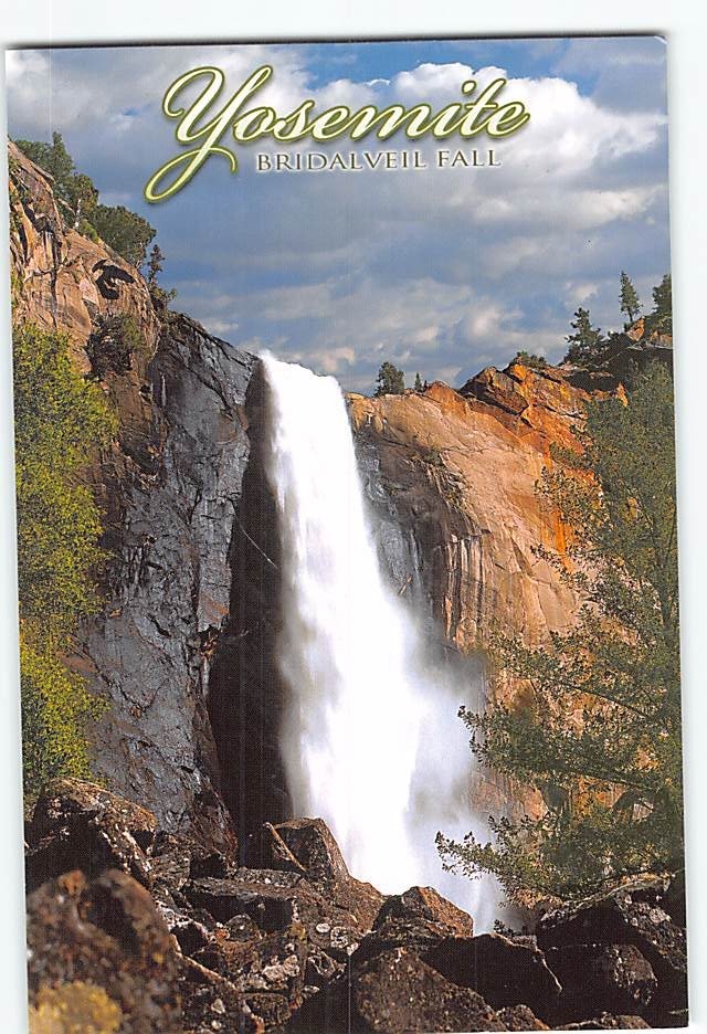 Postcard Bridal Veil Fall Yosemite National Park California USA