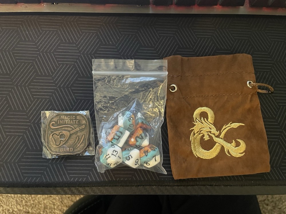Dungeons & Dragons Acererak’s Treasure Dice, Coin, and Bag! Spectrum Copper!-image