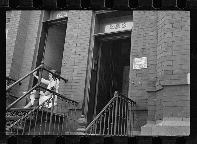 Washington D.C. 1935 Rooming House Furnished Rooms for Rent Brick Rowhouse