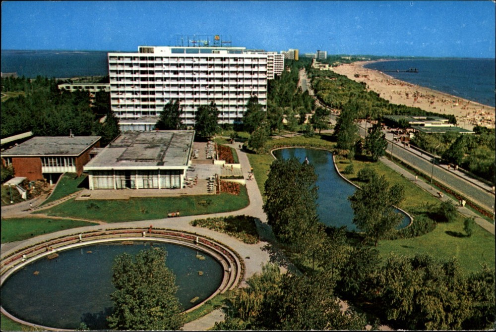 Hotel Mamaia Romania Aerial view vintage postcard z408