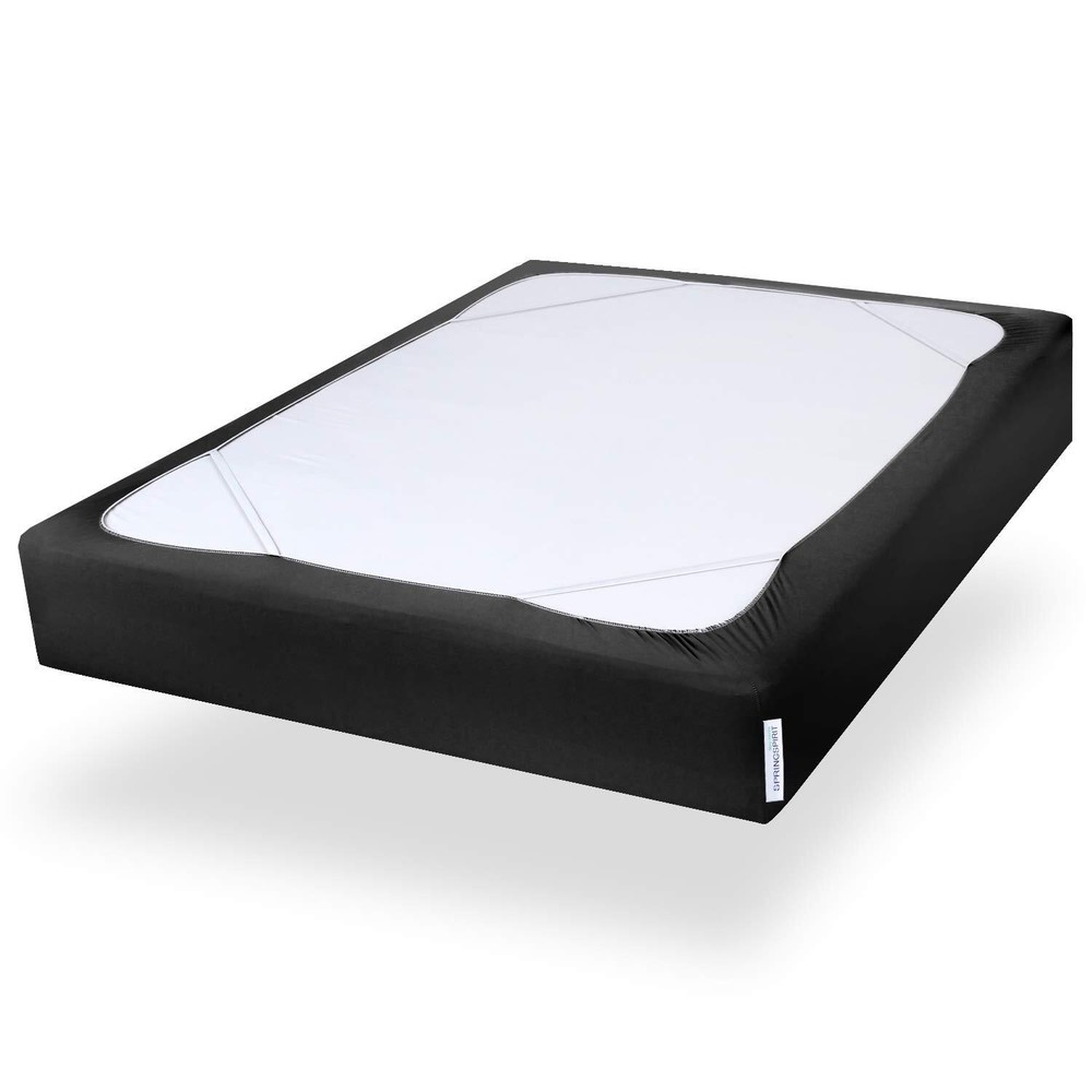 Box Spring Cover Queen Size, Alternates for Bed Skirt, Smooth and Elastic Wov...