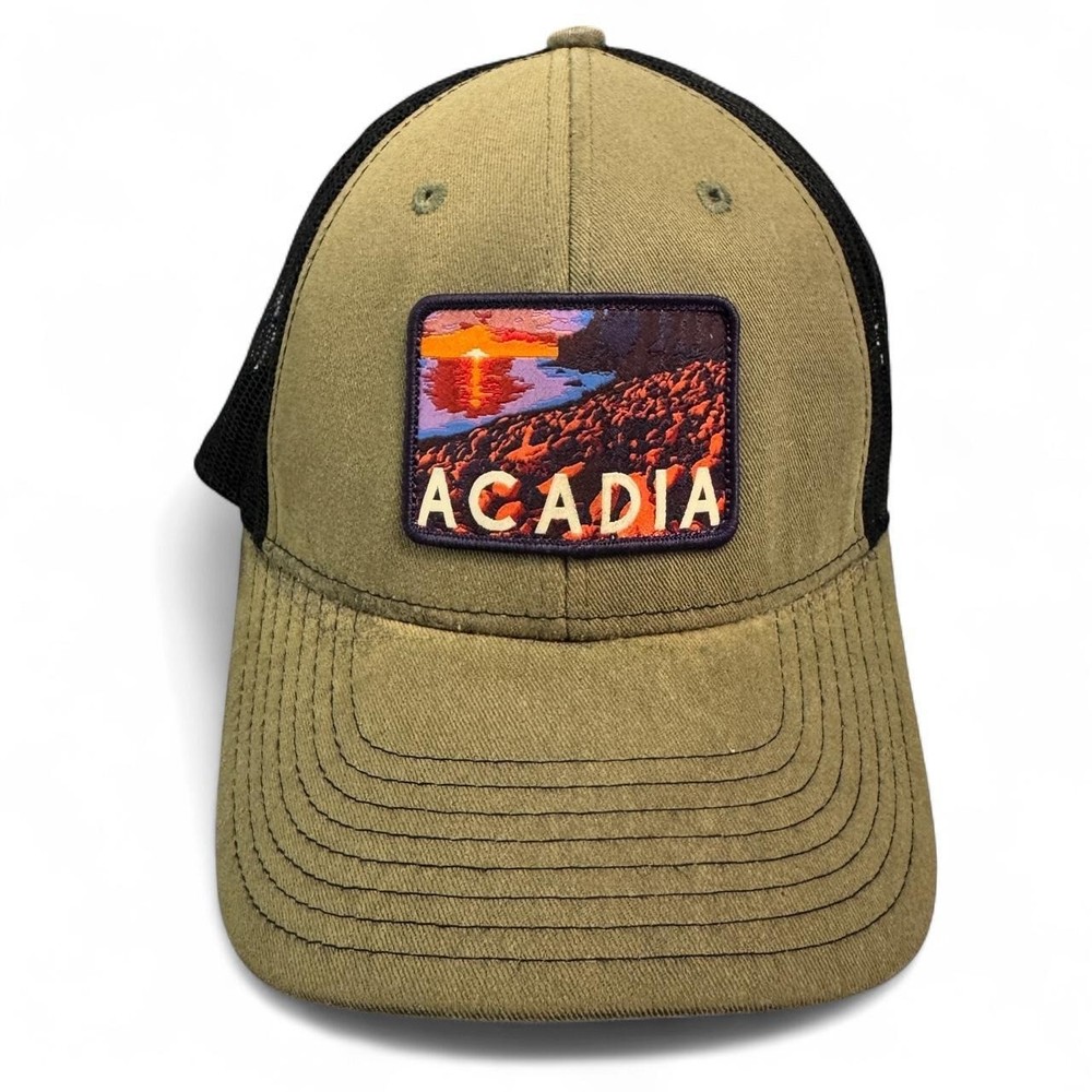 Parks Project Acadia National Park Trucker Hat Olive Green Mesh Snapback Outdoor-image