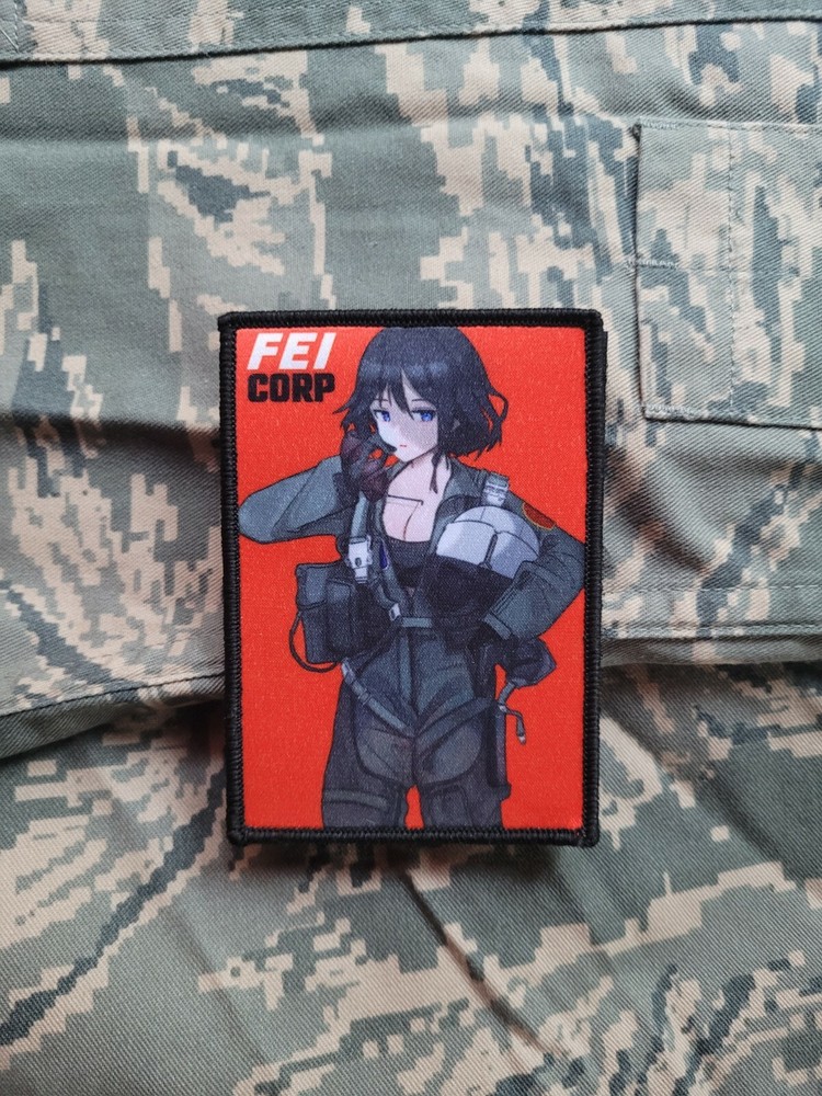 FEI Corp: Far East Industries pilot, anime girl pinup morale airsoft anime patch
