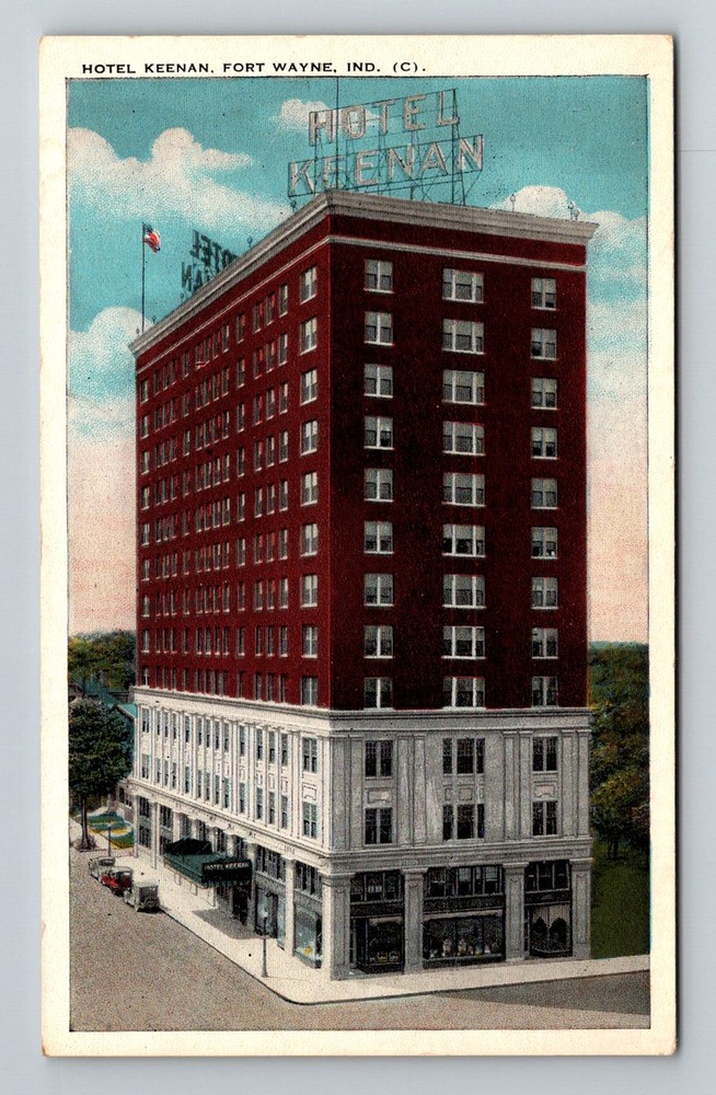 Fort Wayne, IN-Indiana, Hotel Keenan Landmark Downtown Vintage Postcard
