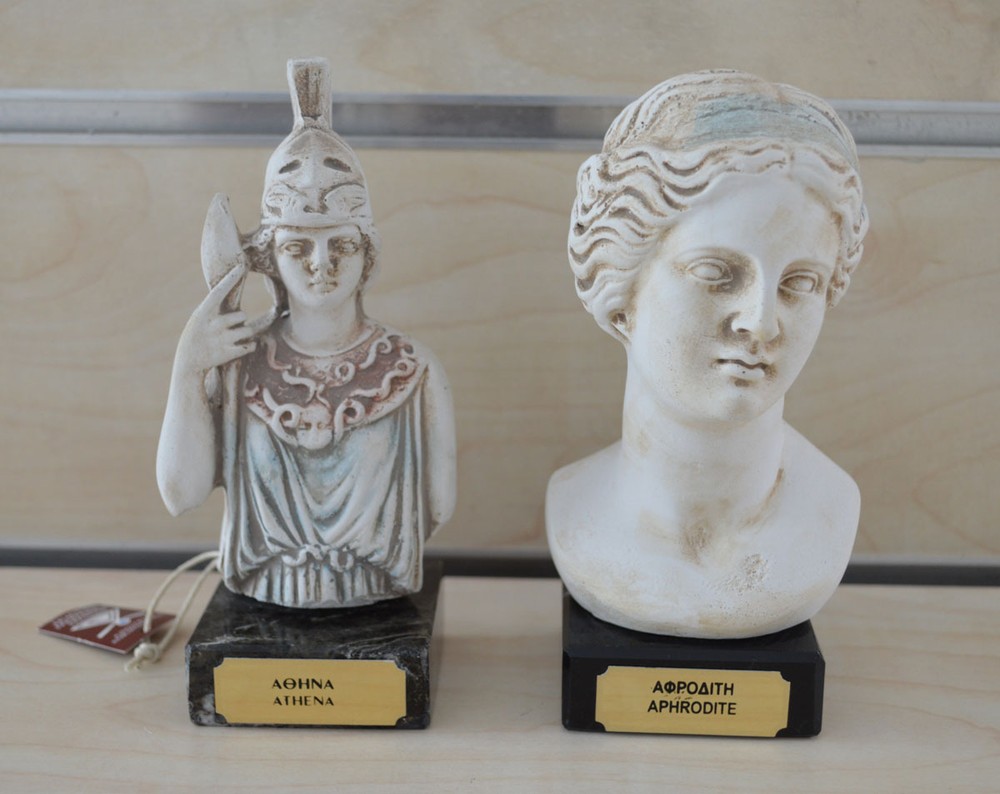Athena Aphrodite sculpture set artifacts