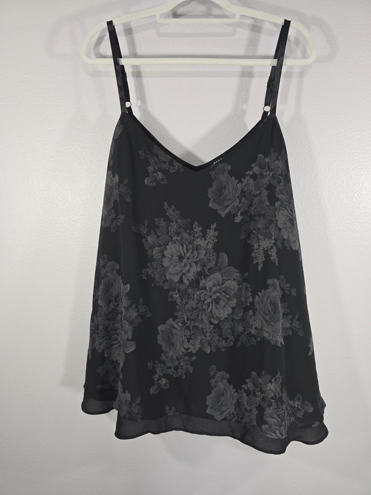 Torrid Sophie Swing Cami Black Floral Top whimsigoth emo Plus Size 3 3x BT