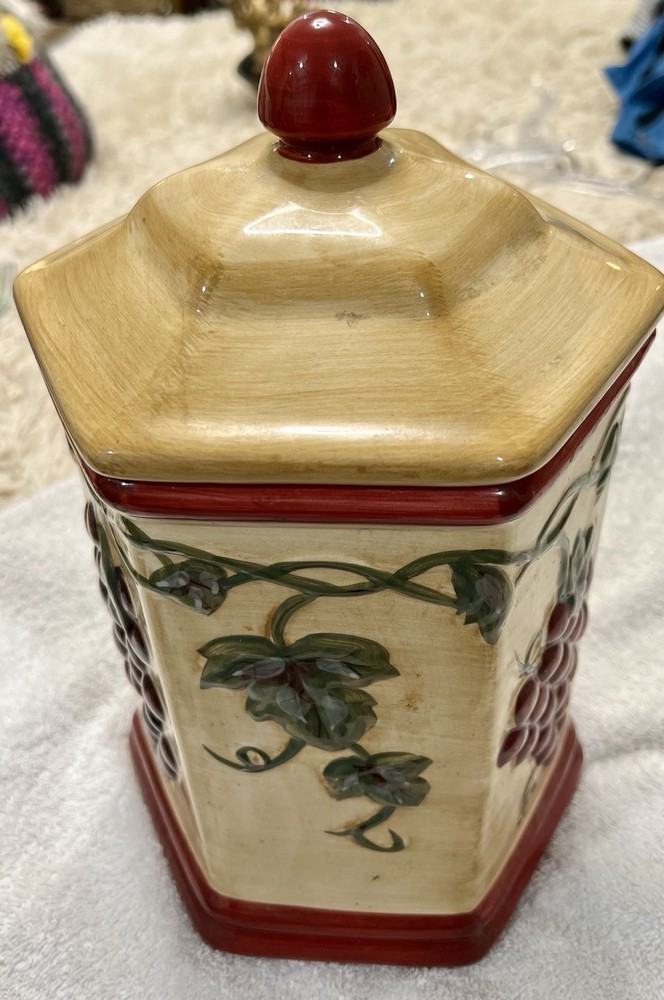 Vintage 2005 Biscotti Cookie Jar • Biscotti Nonni • Hand Painted