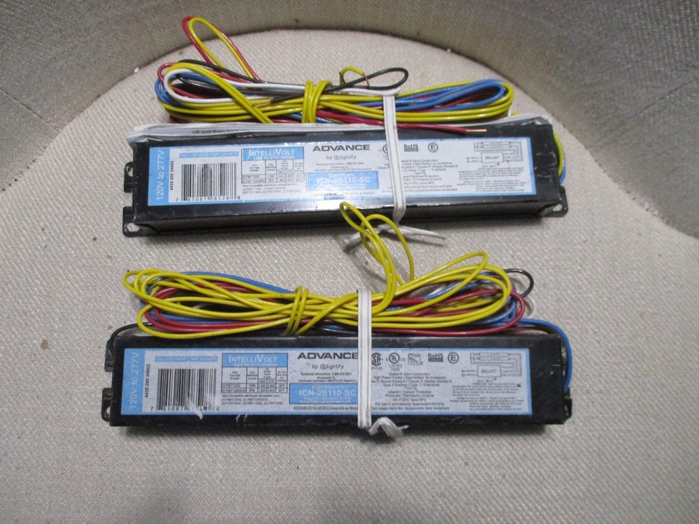 2x Philips Advance 110W ICN-2S110-SC, 120/277V Rapid Start Electronic Ballast