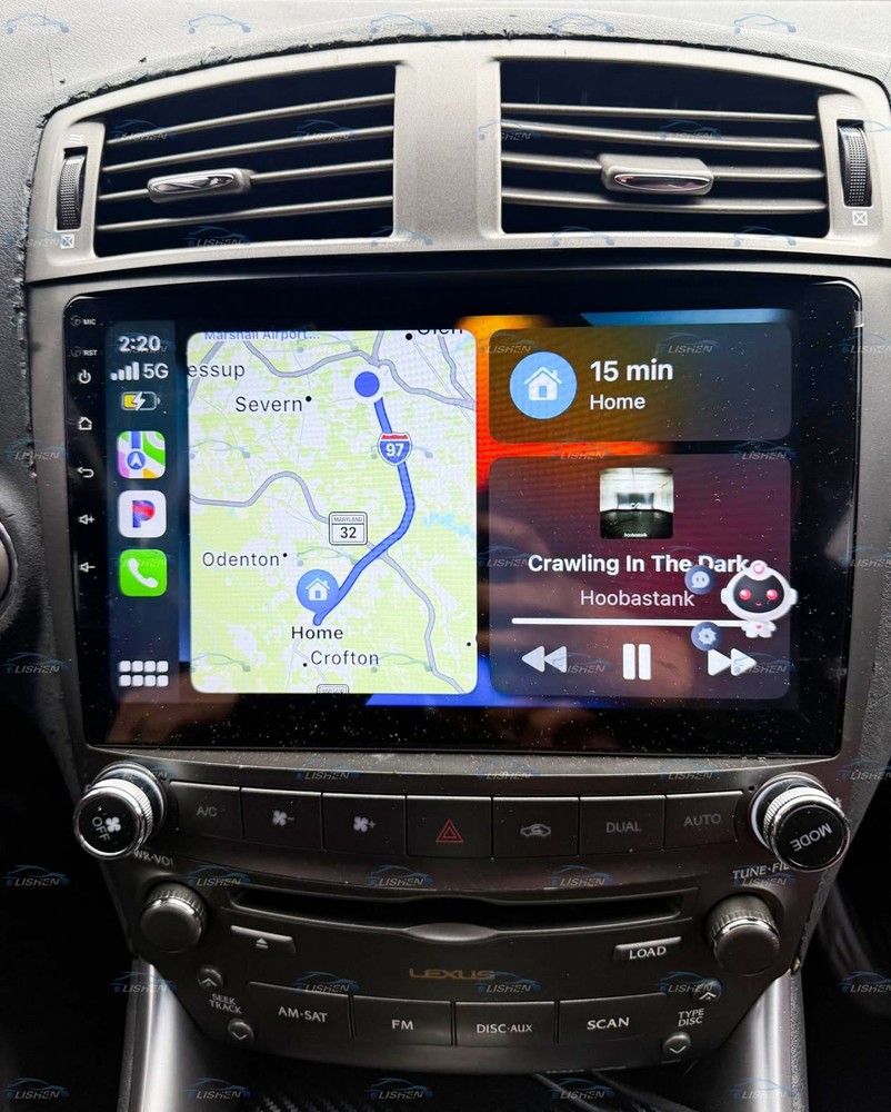 GPS ANDROID 15.0 APPLE CARPLAY CAR STEREO RADIO FOR LEXUS IS250 IS350 2006-2012
