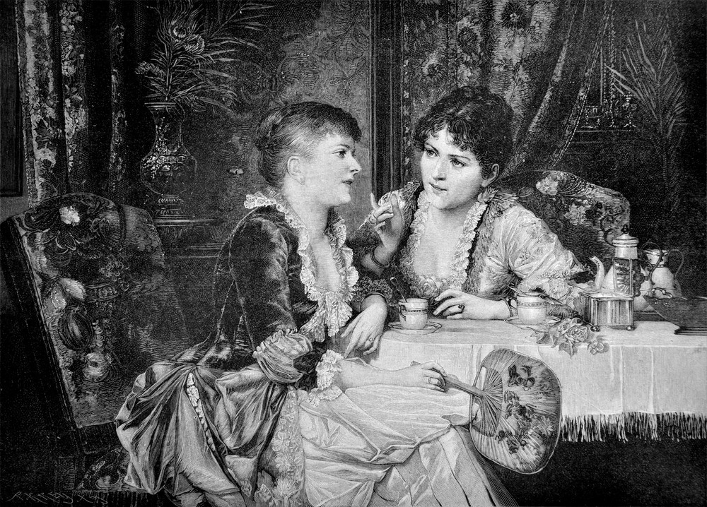 Mother& Daughter conversation Decorative Poster. Home Graphic Art Design 3841