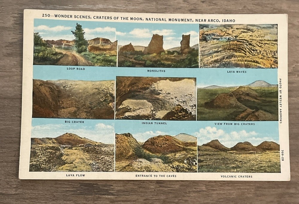 Arco ID-Idaho Wonder Scenes Craters the Moon National Monument Vintage Postcard