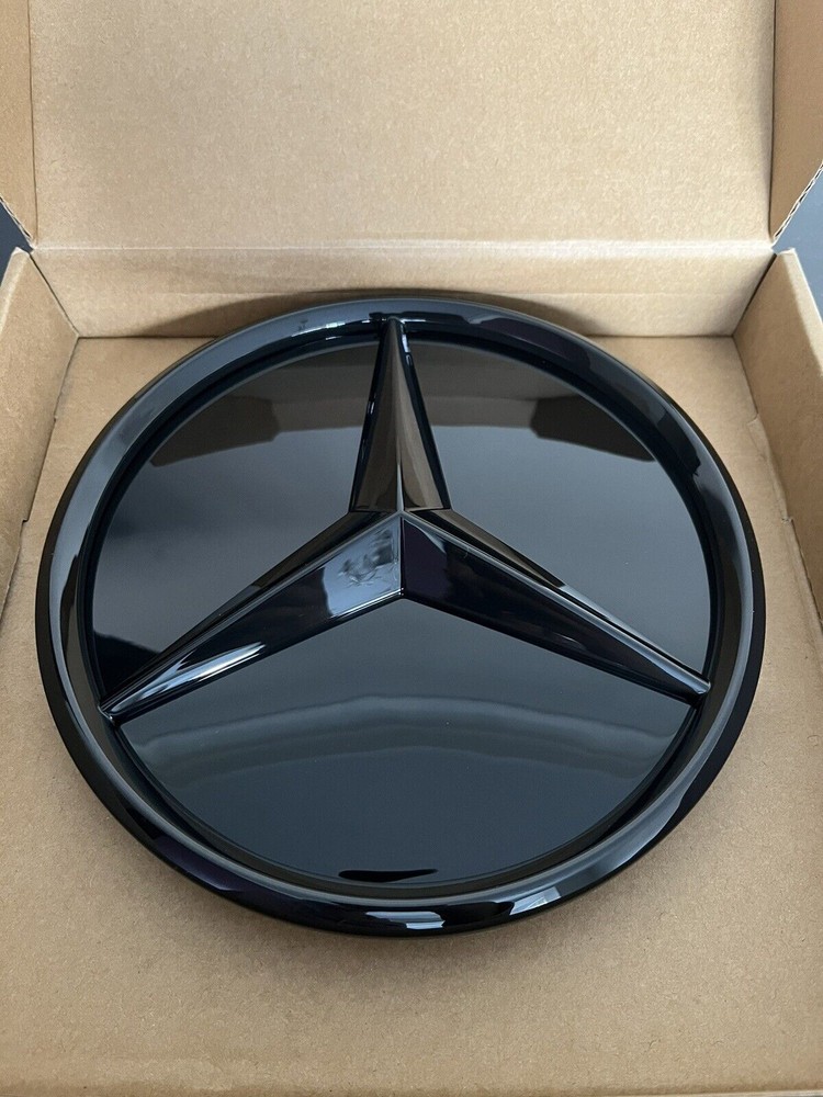 Mercedes Gloss Black Grill Front Badge Logo CLA CLS GLA GLK W117 W218 X156 X204