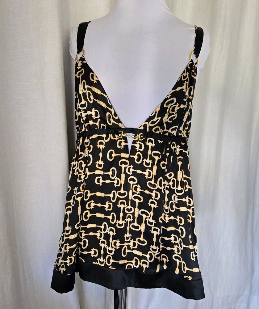 Vintage Bebe Silk Tank Blouse- Large