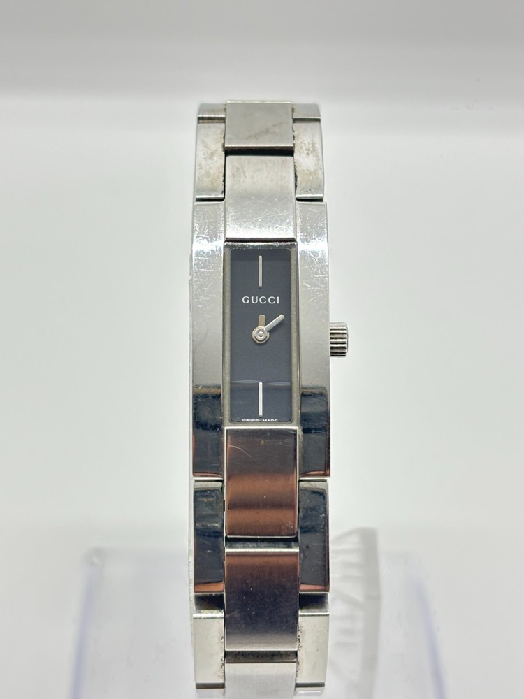 [Exc+5] GUCCI 4600L Women's Watch Black Dial Stainless Steel Quartz Used F/S