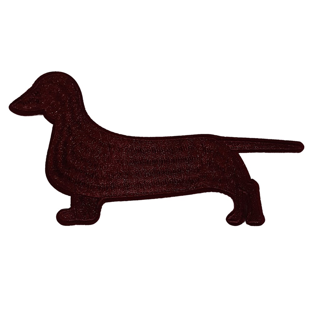 Dachshund Patch Sausage Dog Badge Embroidered Iron-On Applique Canine K9