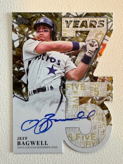 2026 Topps Series 1 Jeff Bagwell 75 Years of Topps Autograph Gold /50 #75YA-JB
