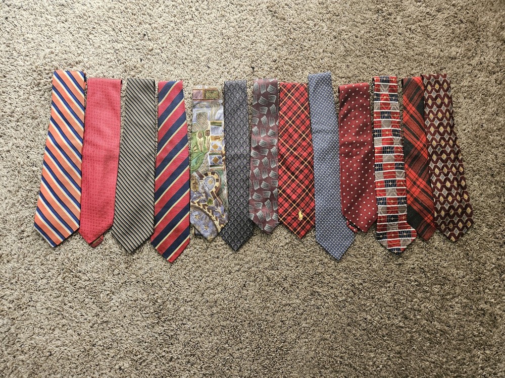Lot Of 13 Men's Ties Robert Talbott Zegna Dior Ralph Lauren Designer