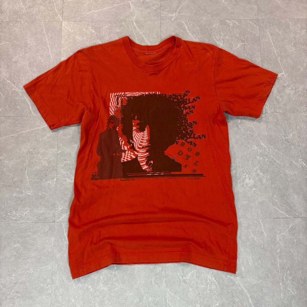 Bob Dylan 2006 East West Touring Co Graphic T-Shirt Orange Mens M Vintage Style