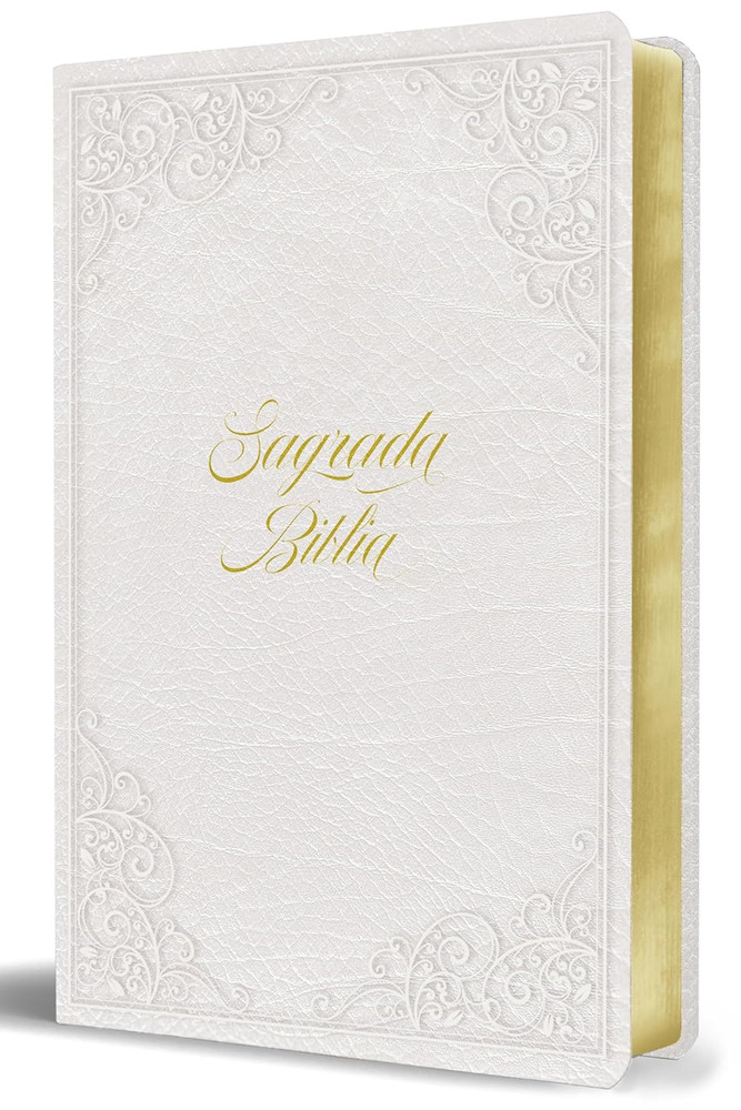 Biblia Católica: Letra Grande. Símil Piel Blanca: Boda, Quinceañera, Primera Com