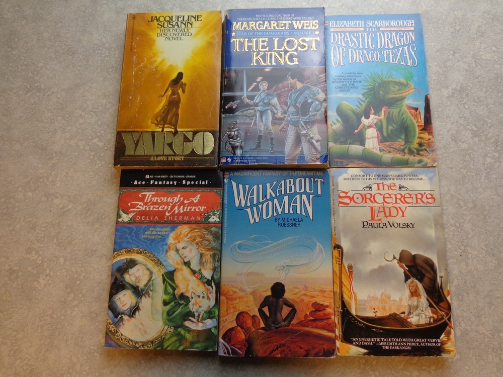 VTG Sci Fantasy PB Book Lot 6 70s 80s Yargo Walkabout Woman Sorcerer's Lady