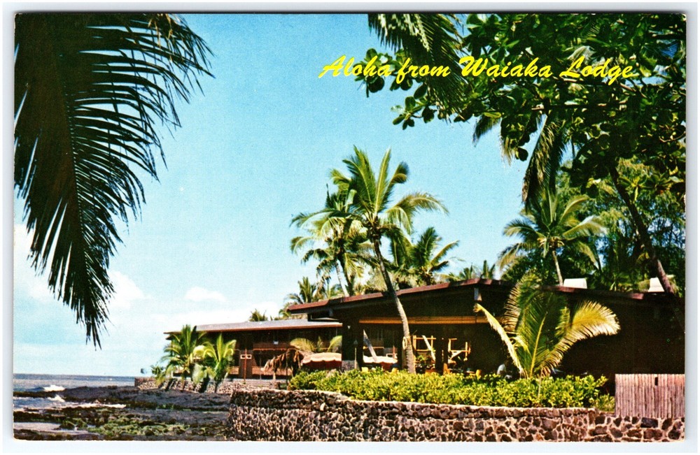 Aloha From Waiaka Lodge Kona Hawaii Hi Postcard