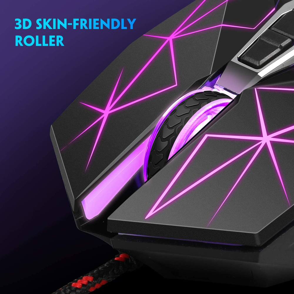 G10 Wired Gaming Mouse with 7-Color LED Backlit Design