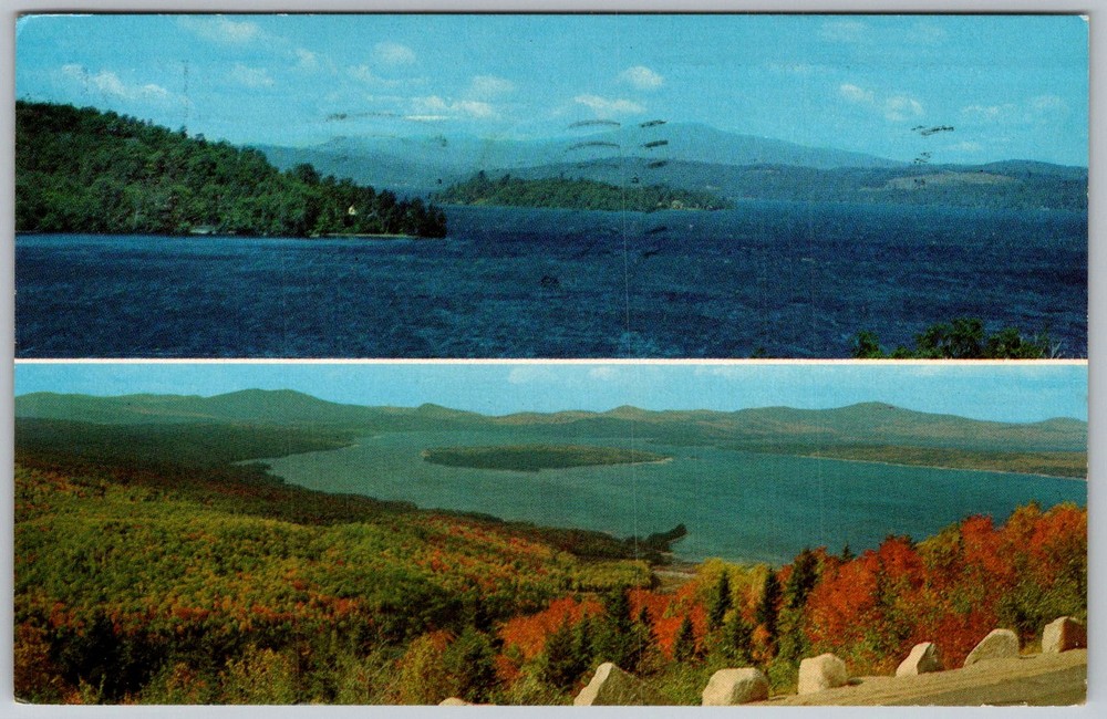 Vtg Postcard & Mooselookmeguntic Lakes Rangeley, ME 1970s