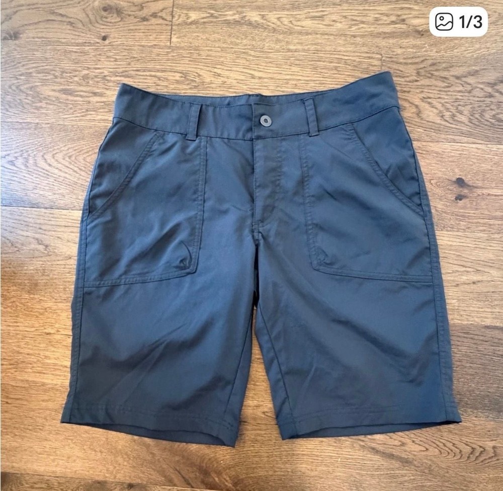 Columbia Women's Kestrel Trail Stretch Omni-Shield Shorts Navy Blue Size 8