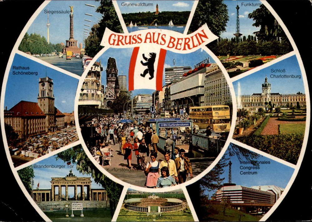 Gruss Aus Berlin City State Germany vintage postcard g935
