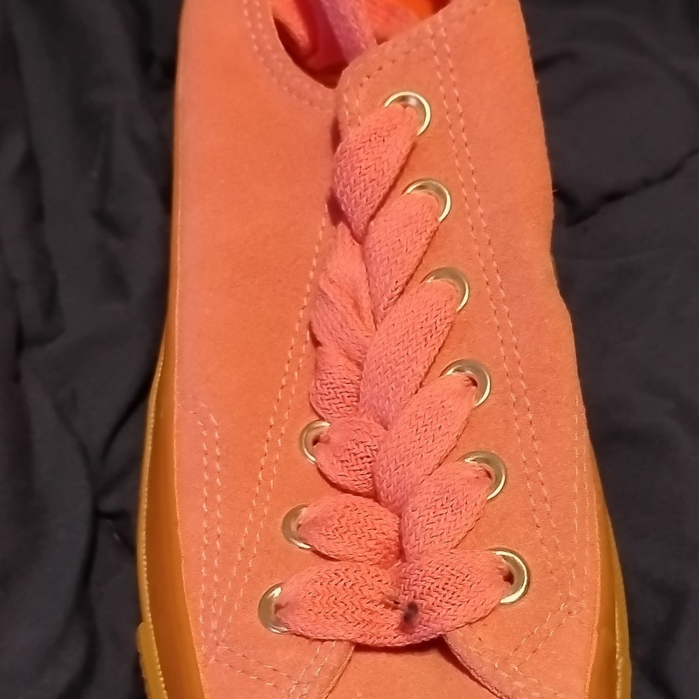 Converse Chuck Taylor All Star Pink Orange Braided Lace Men's Casual Sneakers