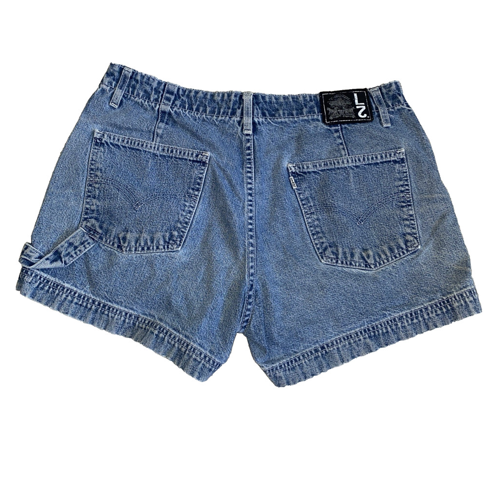 Vintage Levi's L2 Denim Shorts JRS 13 Carpenter Blue 90's Made USA