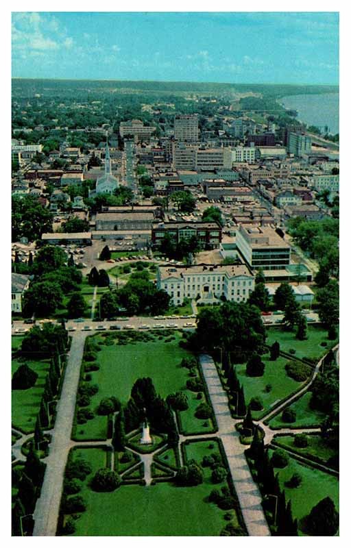 Postcard AERIAL VIEW SCENE Baton Rouge Louisiana LA m/09 AT8262