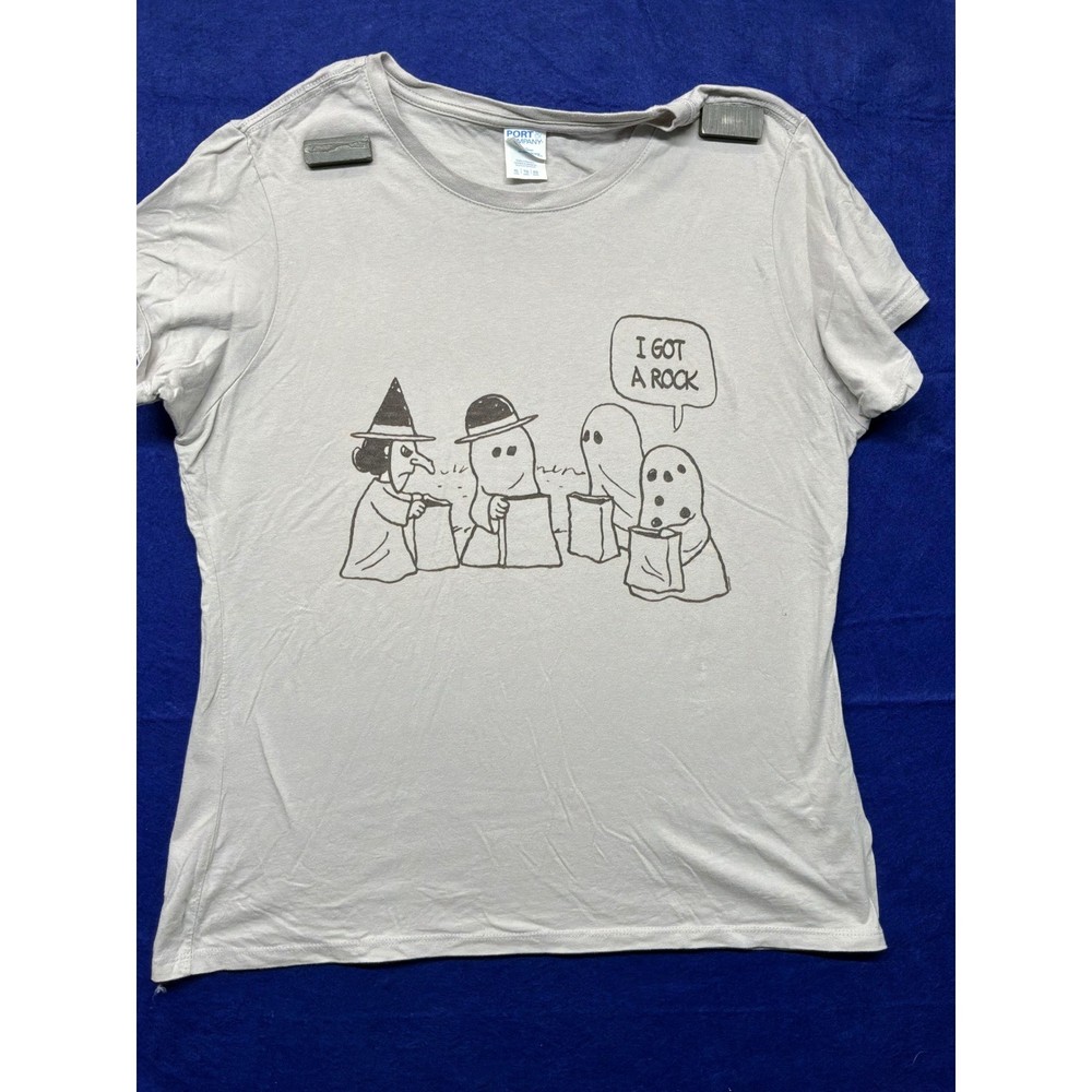 [Halloween] Ladies Port & Company I Got A Rock Graphic T-Shirt XL Gray